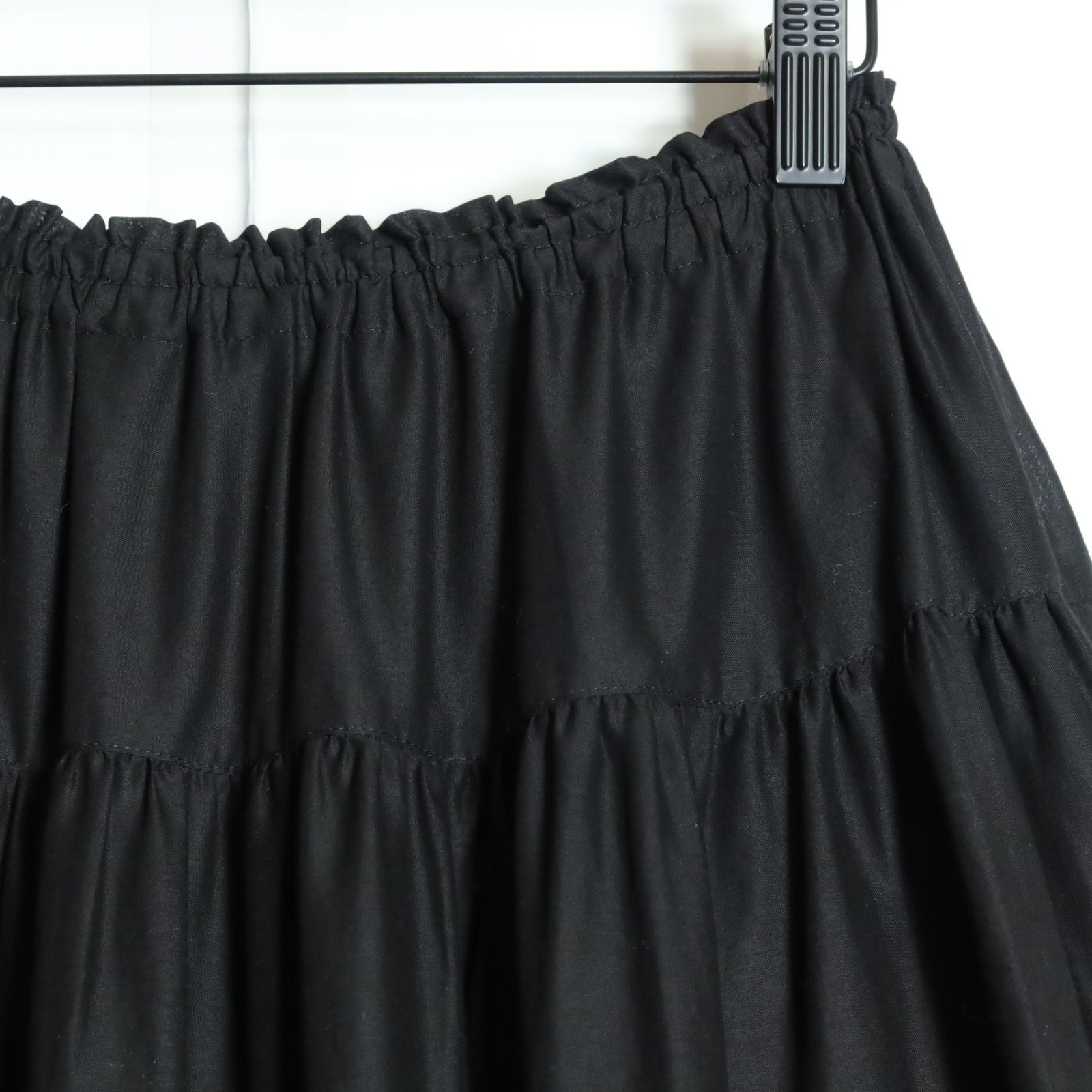 ピンクハウス　綿ローン黒　ティアードスカート ローンティアードスカート｜ピンクハウスオフィシャルオンラインストア