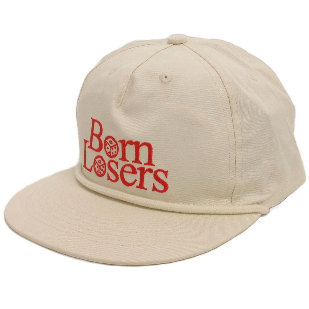 TATTO STUDIO YAMADA Born Losers キャップ スナップバック オフホワイト 帽子
