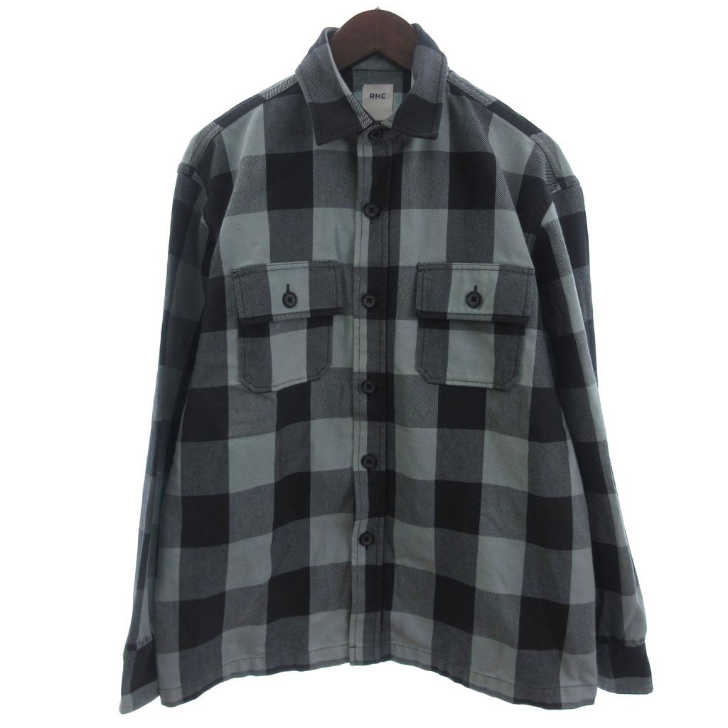 ロンハーマン Ron Herman RHC Baffalo Shirt チェック シャツ 長袖 3320700107ブルー ブラック系 S