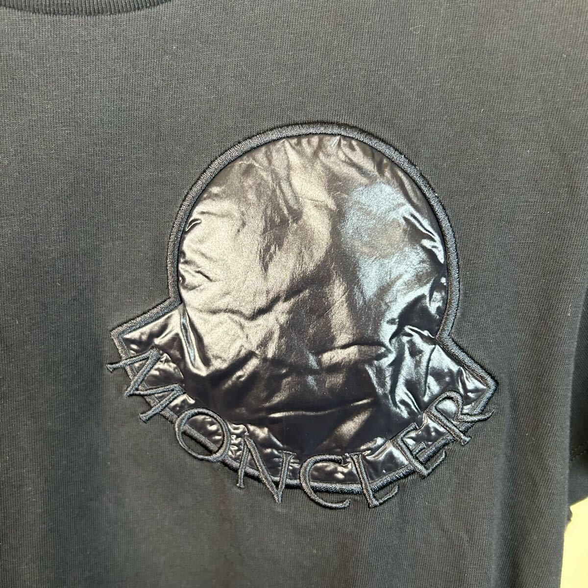MONCLER モンクレールダウンワッペン半袖Tシャツ黒S