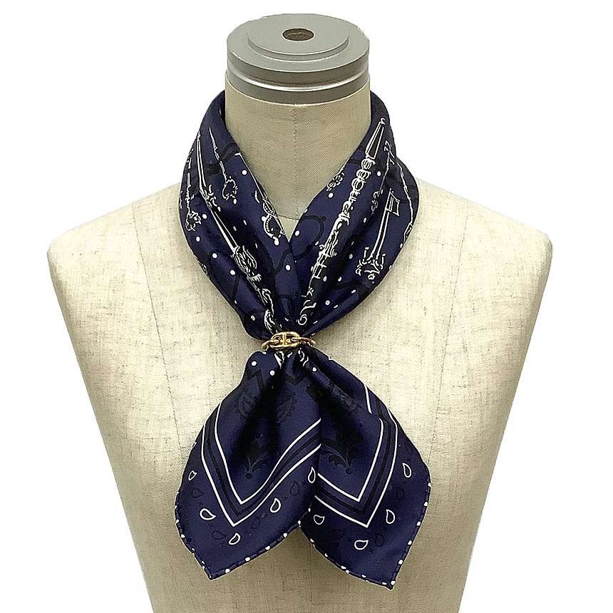 HERMES エルメス スカーフ バンダナ カレ55 Les Cles Bandana レ