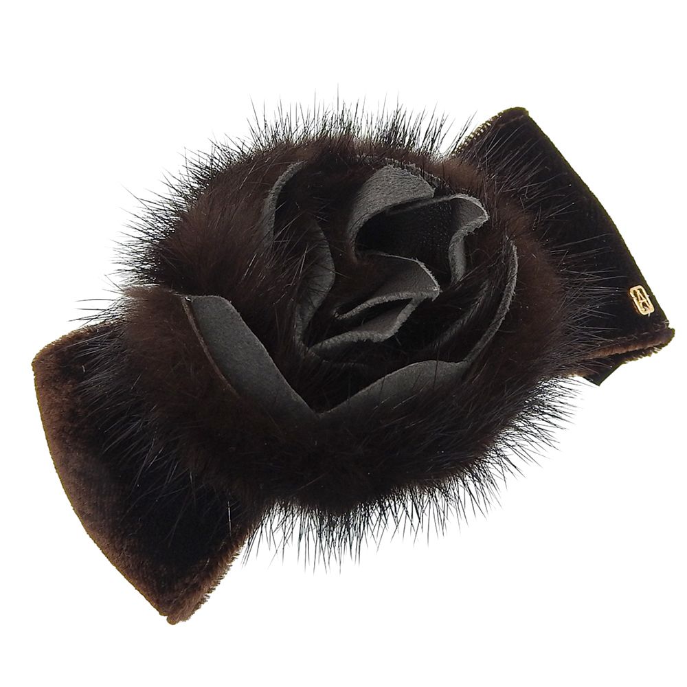 アレクサンドル ドゥ パリ ALEXANDRE DE PARIS アイテム ミンク ローズ カメリア リボン バレッタ 髪留 ゴールド金具 超 オフィス 旅 GINKGOPHARMACY_COM