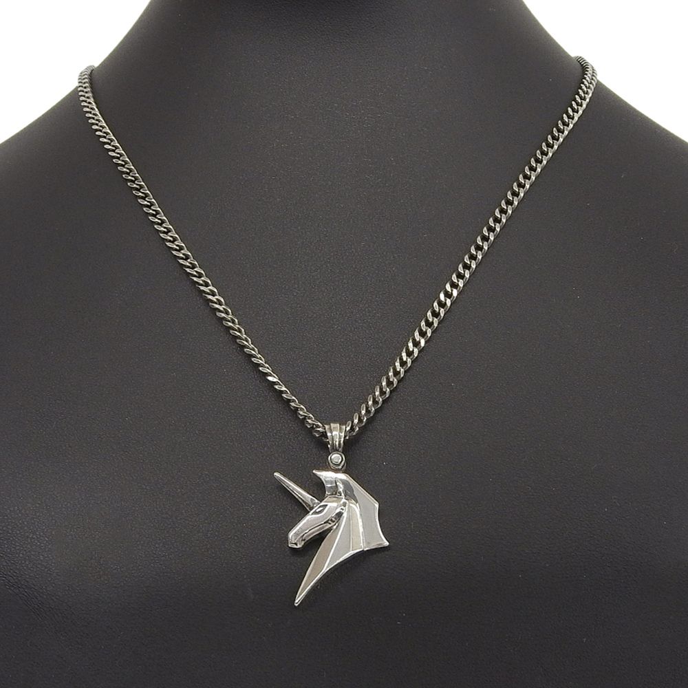 超 プエルタデルソル PUERTA DEL SOL PE 474 ユニコーン ペンダントトップ シルバー950 チェーン シルバー925 ネックレス メンズ