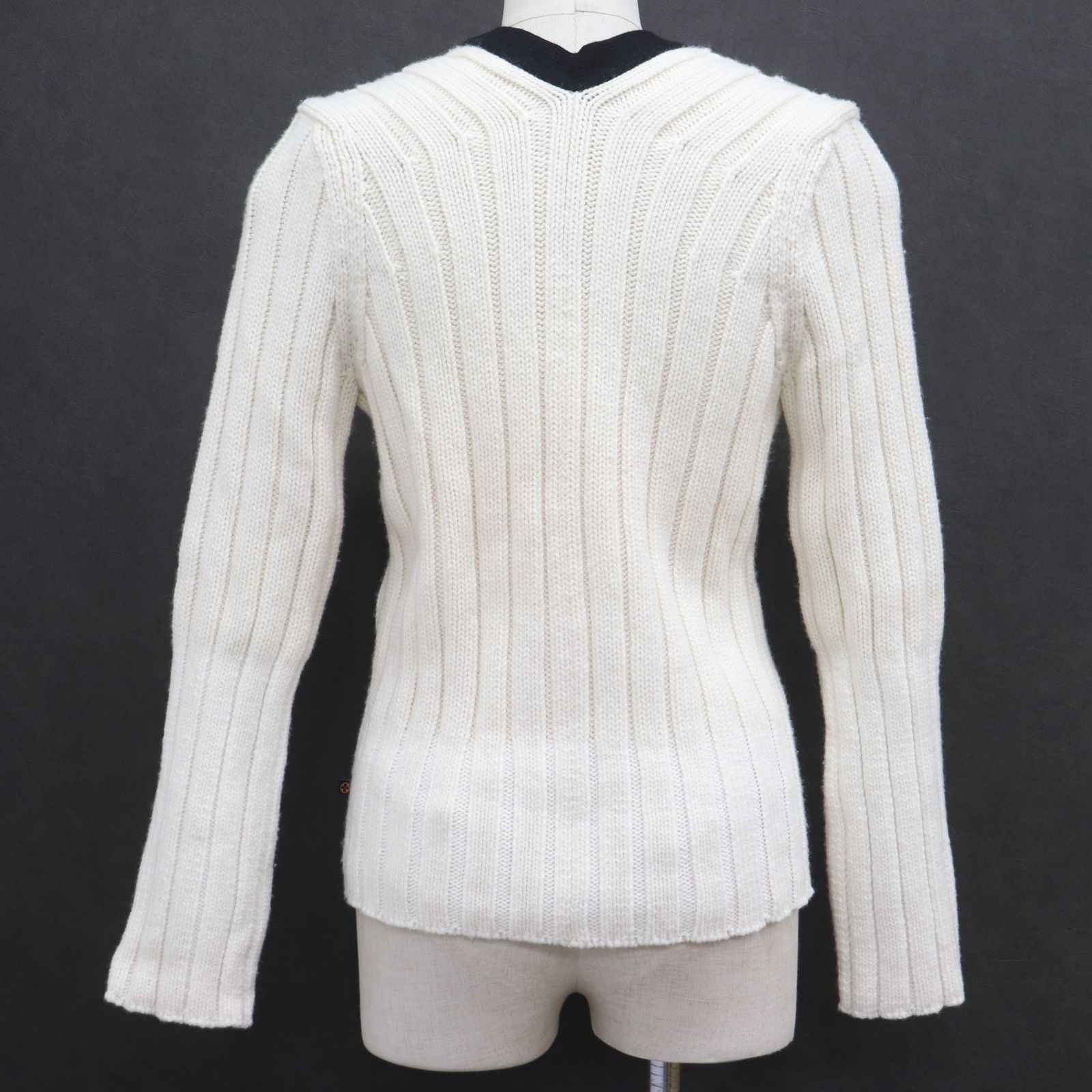 ITBZ6CE0V20K LOUIS VUITTON ルイヴィトン カシミア ウール カーディガン ベージュ RW182B IMC FFKC82 M レディース