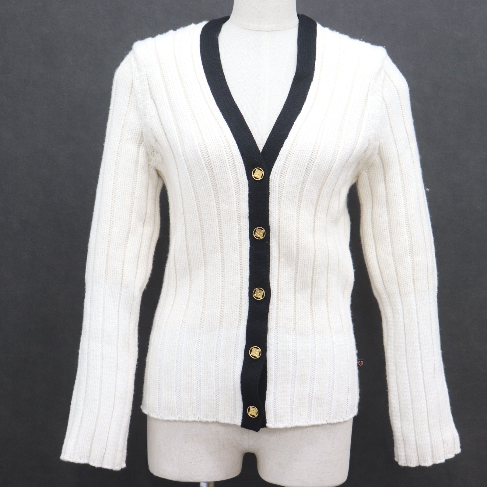 ITBZ6CE0V20K LOUIS VUITTON ルイヴィトン カシミア ウール カーディガン ベージュ RW182B IMC FFKC82 M レディース