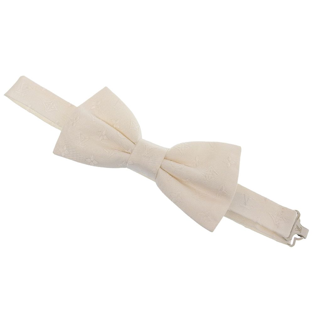 超 ルイヴィトン LOUIS VUITTON M77098 ヌーパピヨン ジャガード シルク モノグラム 蝶ネクタイ ボウタイ ポケットチーフ付 紳士