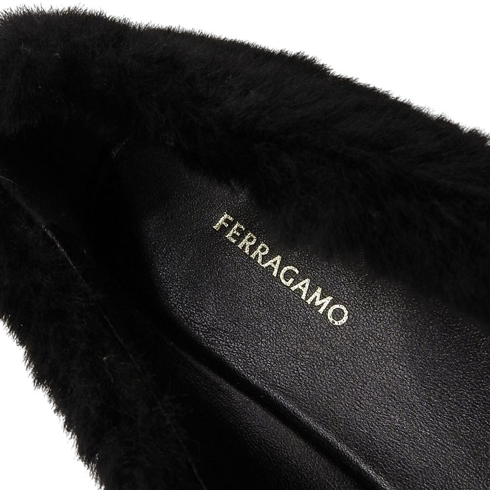  フェラガモ Salvatore Ferragamo 販売商品 NOELLA ノエラ ムートンレザー フラット シューズ パンプス 6.5 23‐23.5 cm 定価132000円 ハイヒール パンプス パンプス