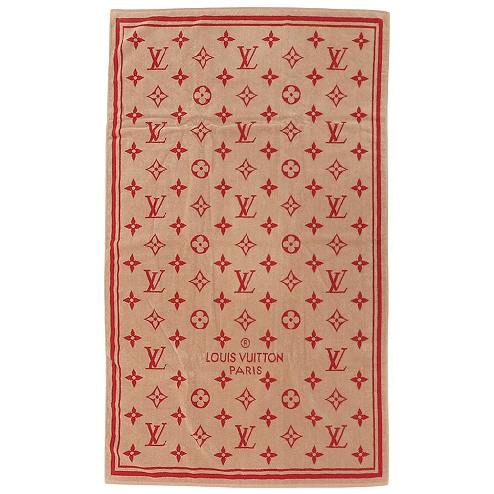 超 ルイヴィトン LOUIS VUITTON アイテム モノグラム ジャガード コットンパイル バスタオル ビーチタオル 大判 超 ユニ 旅