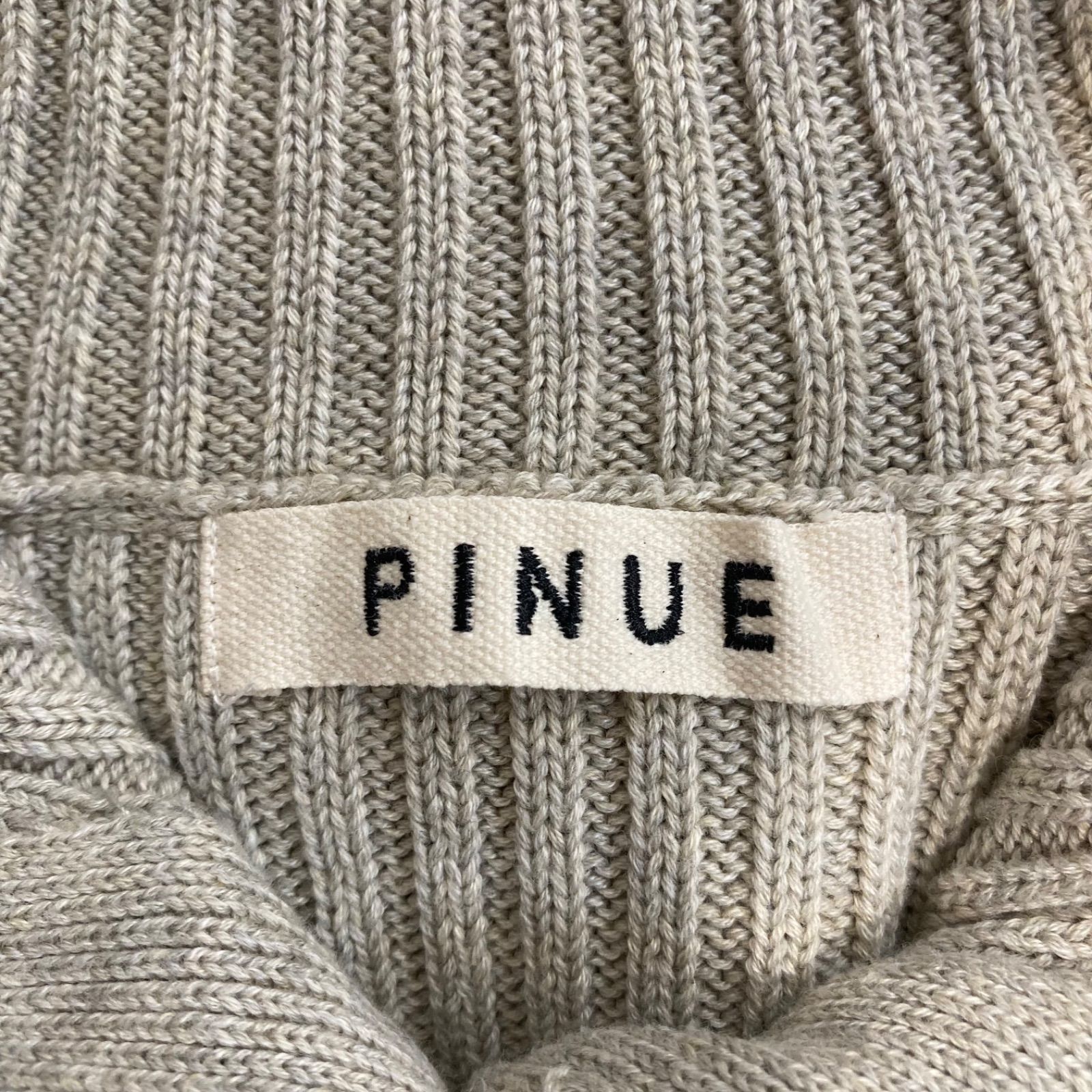 PINUE ピヌエ フロントボタンリブニットロングワンピース 24A1-POP018