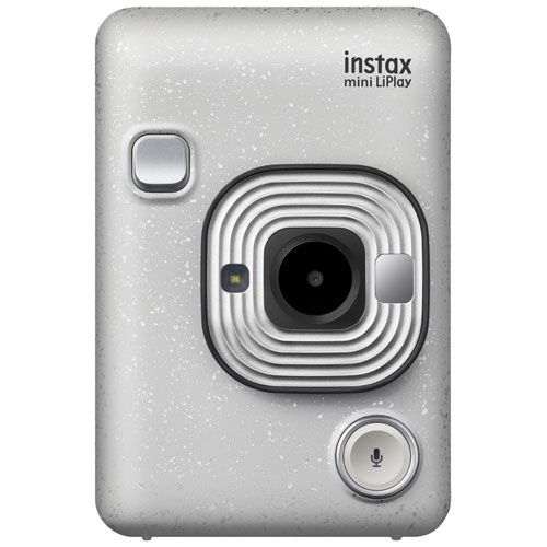 【品】チェキ instax mini LiPlay(ストーンホワイト) miniフィルム用チェキカメラ