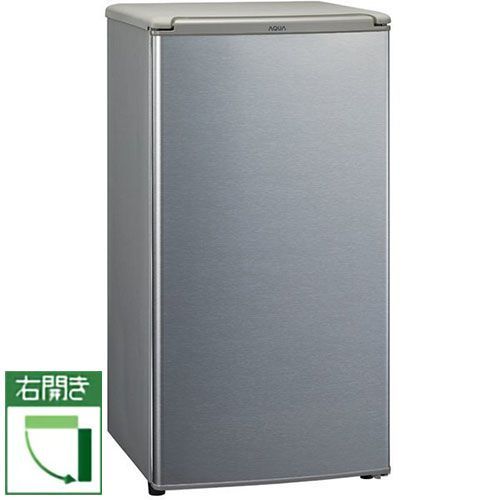 中古品】AQR-8K2-S(ブラッシュシルバー) 1ドア冷蔵庫 右開き 75L 幅