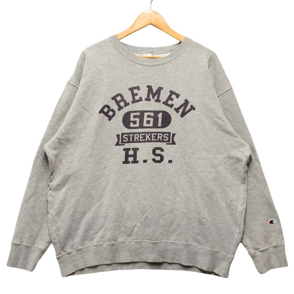 スペシャル　007　染み込み プリント　スウェット CHAMPION チャンピオン 染み込みプリント スウェット グレー サイズ