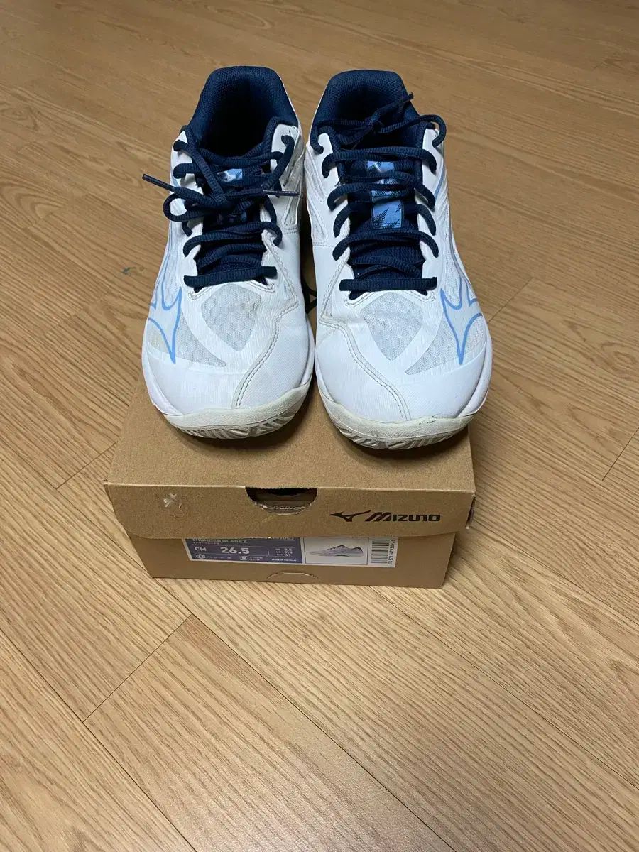ミズノ サンダー BLADE Z 白 青 265