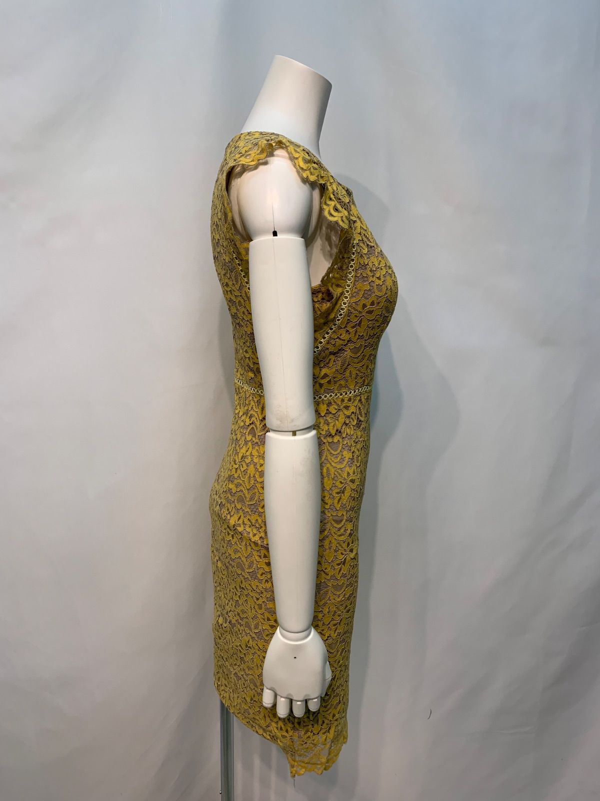 1760 GINZA COUTURE ERUKEI エルケイ キャバクラ ドレス 総レース フラワー タイト フリル ミニ キャバドレス サイズ0