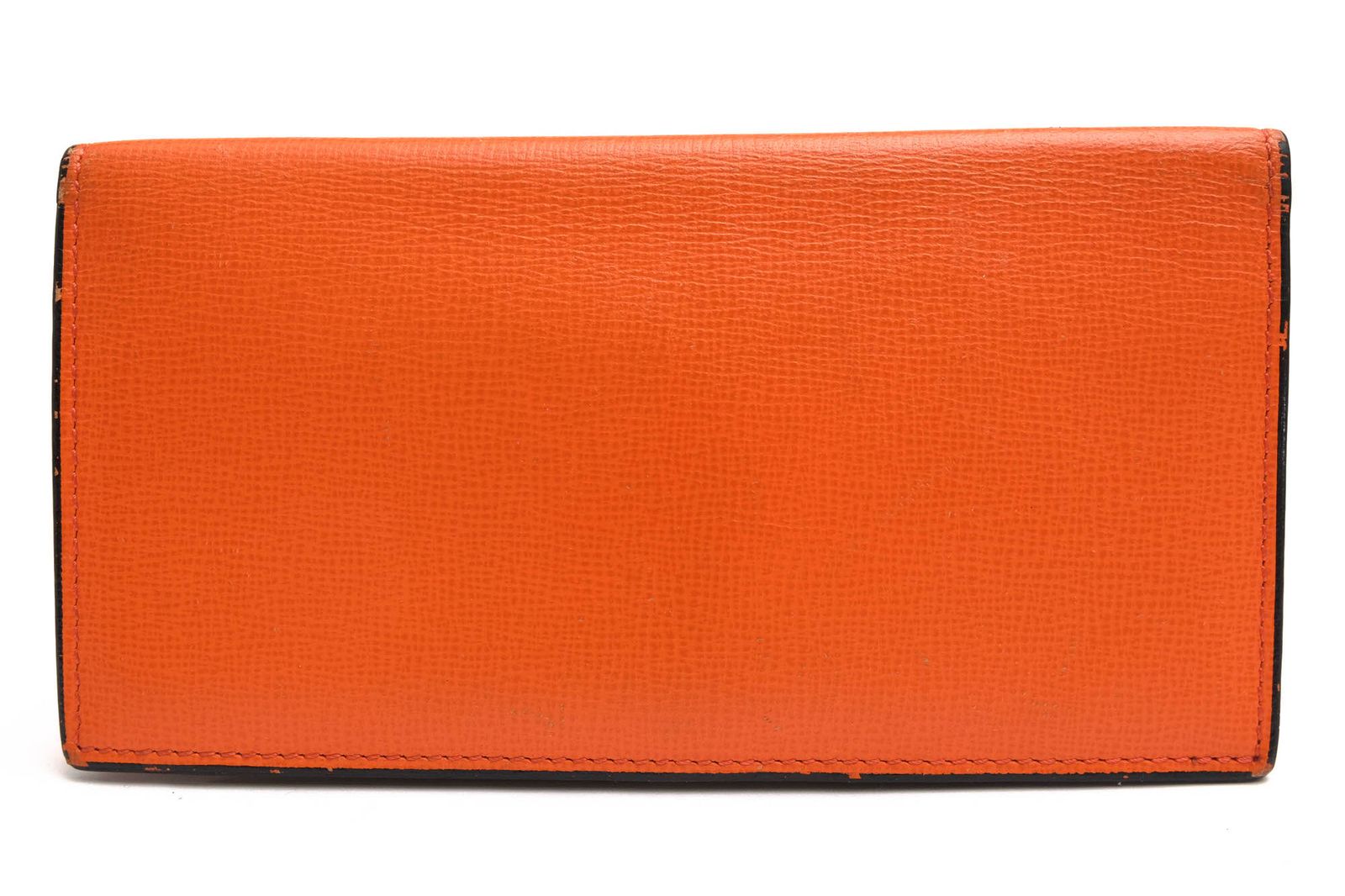 【通販激安】 ヴァレクストラ Valextra 長財布 財布 ウォレット メンズ 男性 男性用 レザー 革 本革 オレンジ V8L21-044 Vertical 12 Card ヴァーティカル 12カード 小銭入れなし 札入れ シボ革 シュリンクレザー 片手で持てる