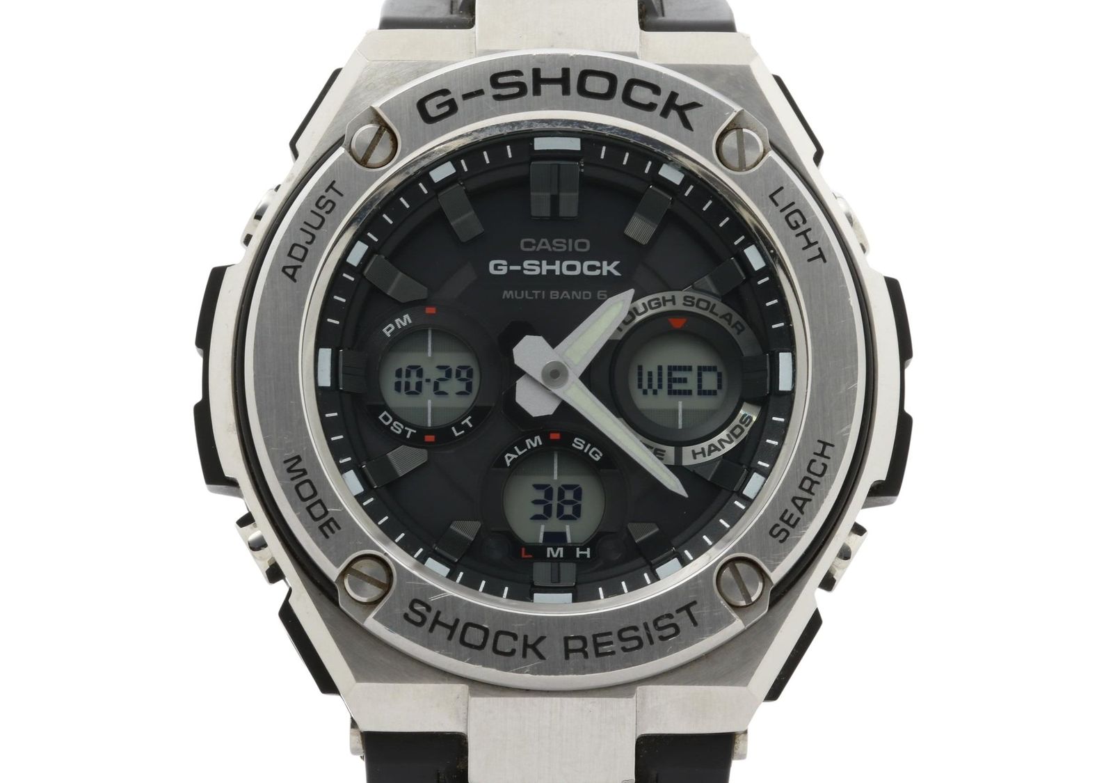 CASIO カシオ 時計 GSHOCK GSTEEL GSTW100 Series GSTW1101AJF ブラック文字盤 樹脂 ステンレススチール メンズ デジアナ