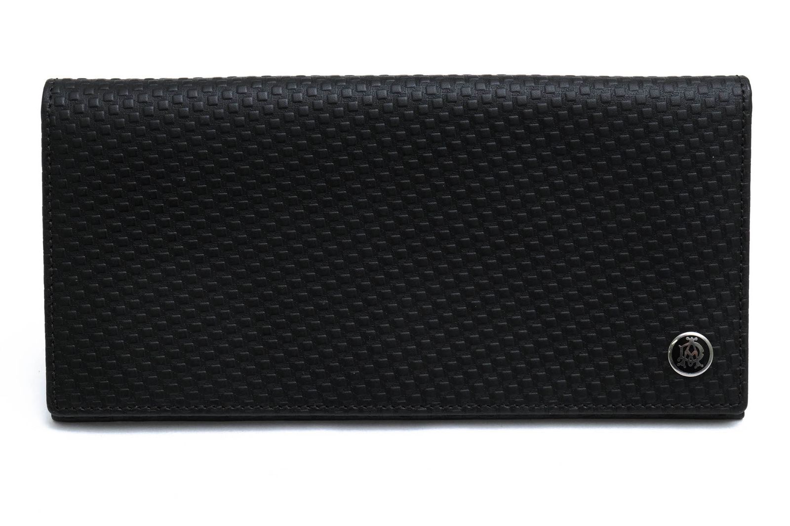 ダンヒル Dunhill 長財布 財布 ウォレット メンズ 男性 男性用 レザー 革 本革 ブラック 黒 L2V312A MICRO D-EIGHT マイクロ ディーエイト シグネチャー柄 小銭入れあり 二つ折り