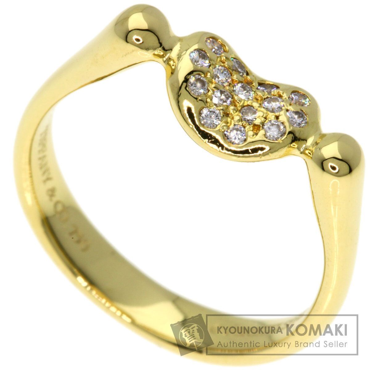 TIFFANY&Co. ティファニー ビーン ダイヤモンド リング・指輪 K18YG