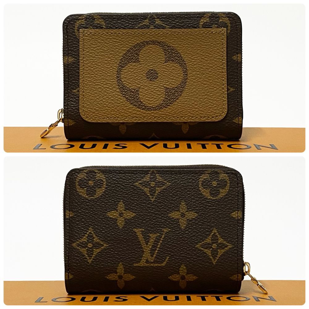 上 ルイヴィトン LOUIS VUITTON モノグラム リバース ポルトフォイユ ルー ICタグ RFID M 81461 み