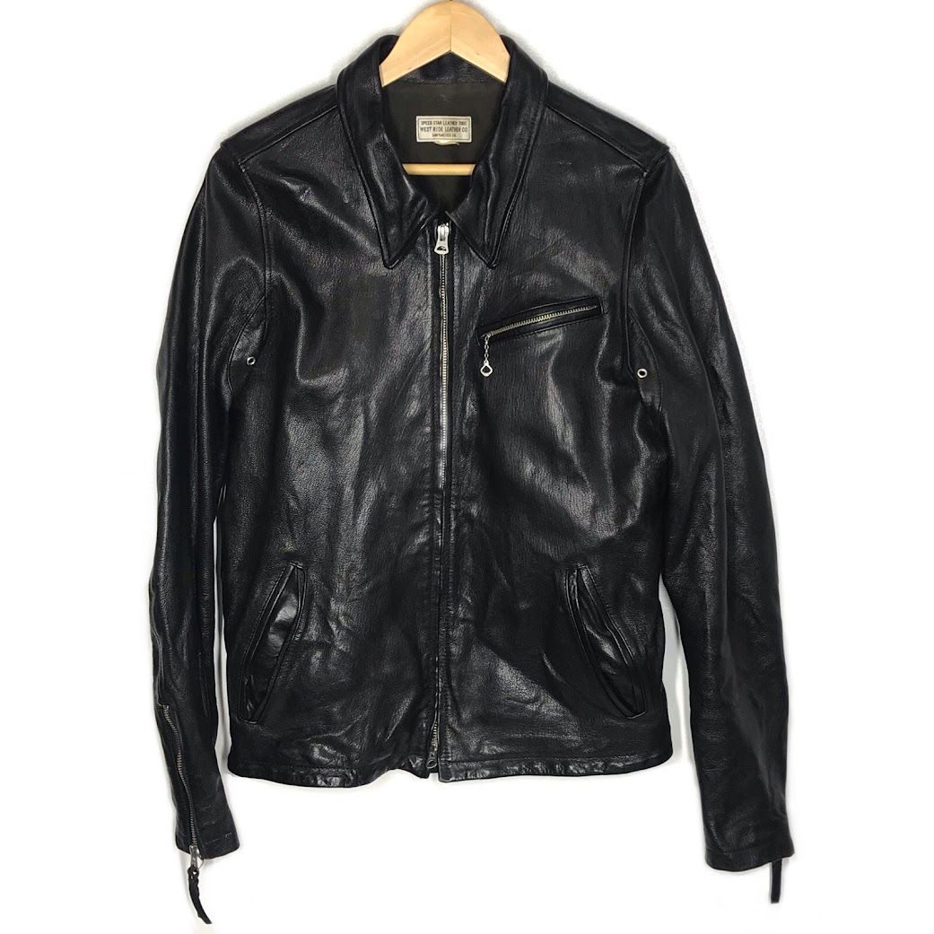 倉吉店 WEST RIDE ウエストライド レザー GOAT SKIN LEATHER SPORTS JACKET レザージャケット ブラック サイズ 40 93