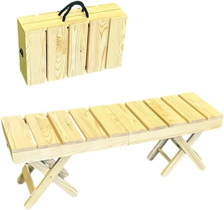 MGC Sharefunn サウナベンチ 折り畳み 折畳 コンパクト 100㎝ 30 cm 35 2人用 アウトドア キャンプ ベンチ チェア スツール 椅子 木製 長椅子 ガーデンベンチ 踏み台 腰掛 サウナテント 耐荷重150 kg