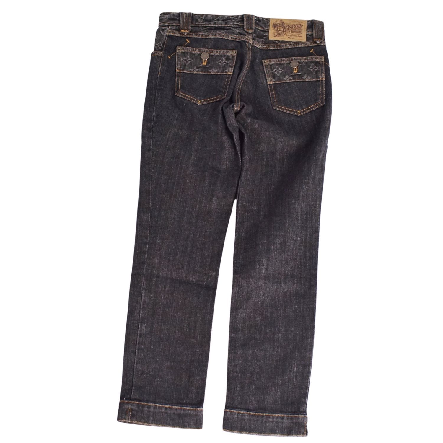 【お中元ギフト】 ルイヴィトン LOUIS VUITTON パンツ デニムパンツ ブラックデ 使った感じのする