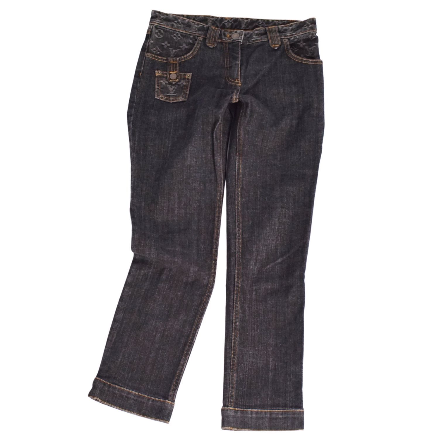 ルイヴィトン LOUIS VUITTON パンツ デニムパンツ ブラックデ