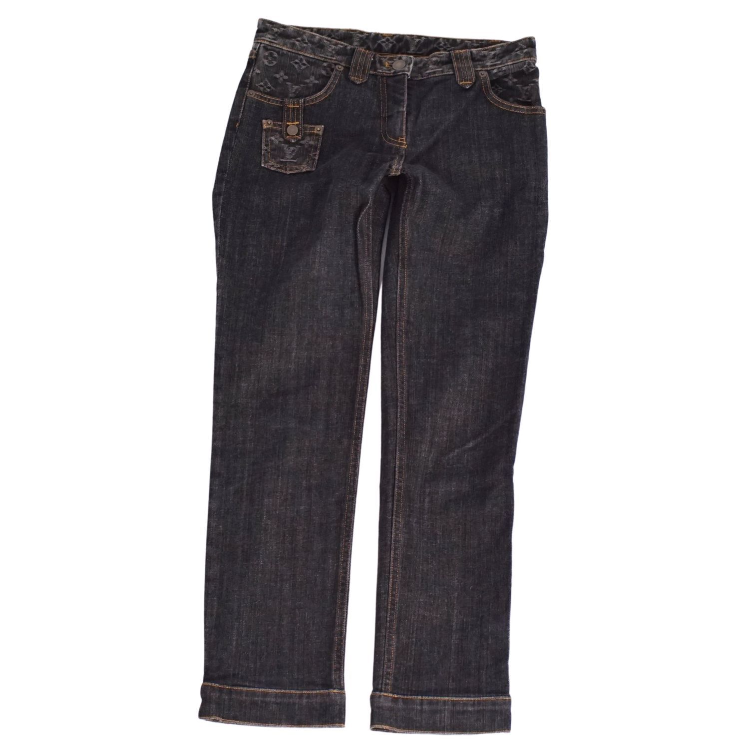 ルイヴィトン LOUIS VUITTON パンツ デニムパンツ ブラックデ