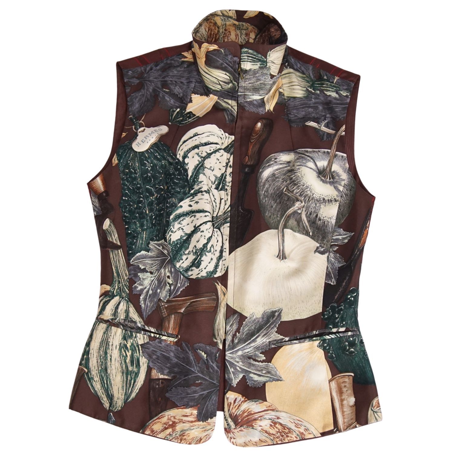 美品 エルメス HERMES ベスト マルジェラ期 ジレ ノースリーブ 総柄 シ