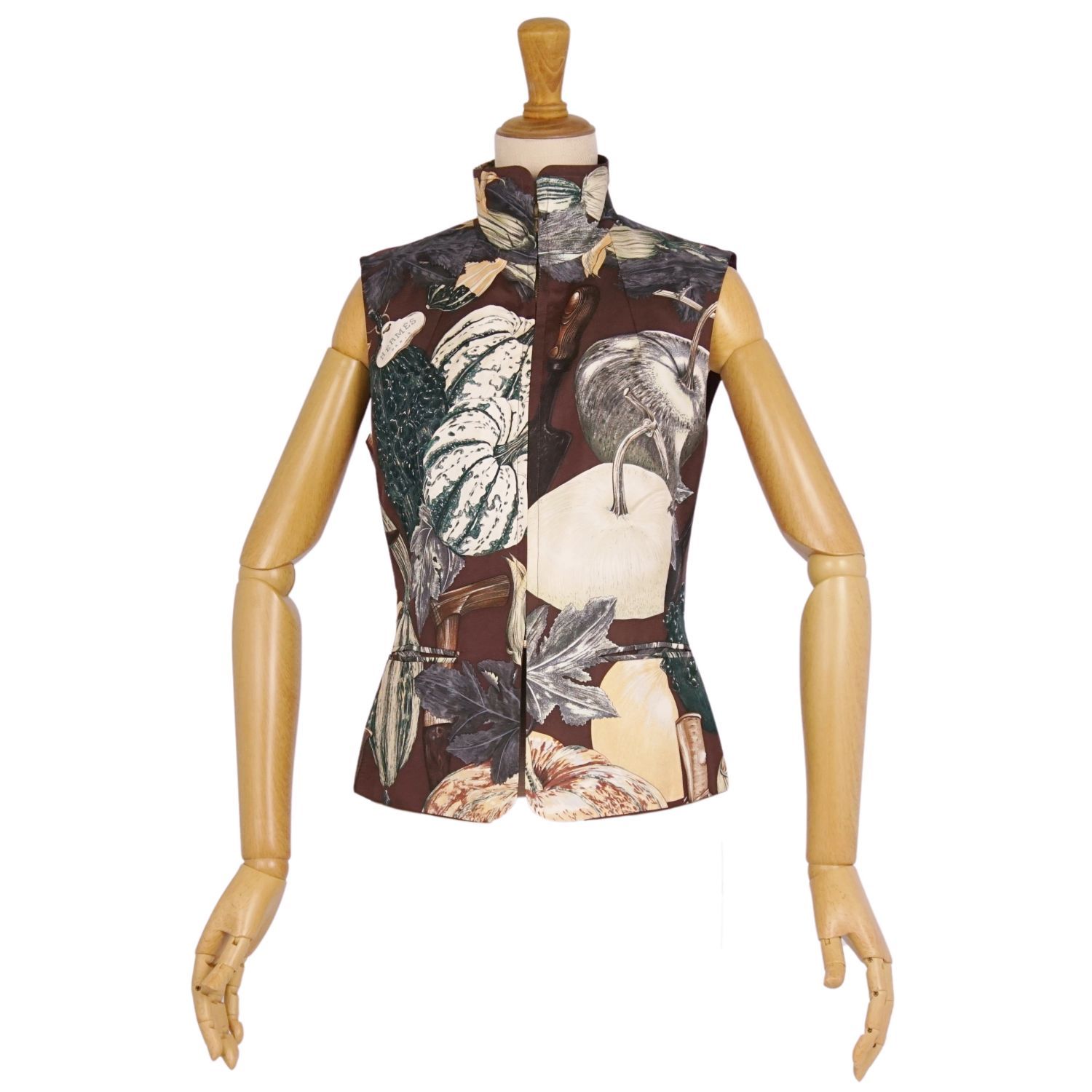 エルメス HERMES ベスト マルジェラ期 ジレ ノースリーブ 総柄 シ