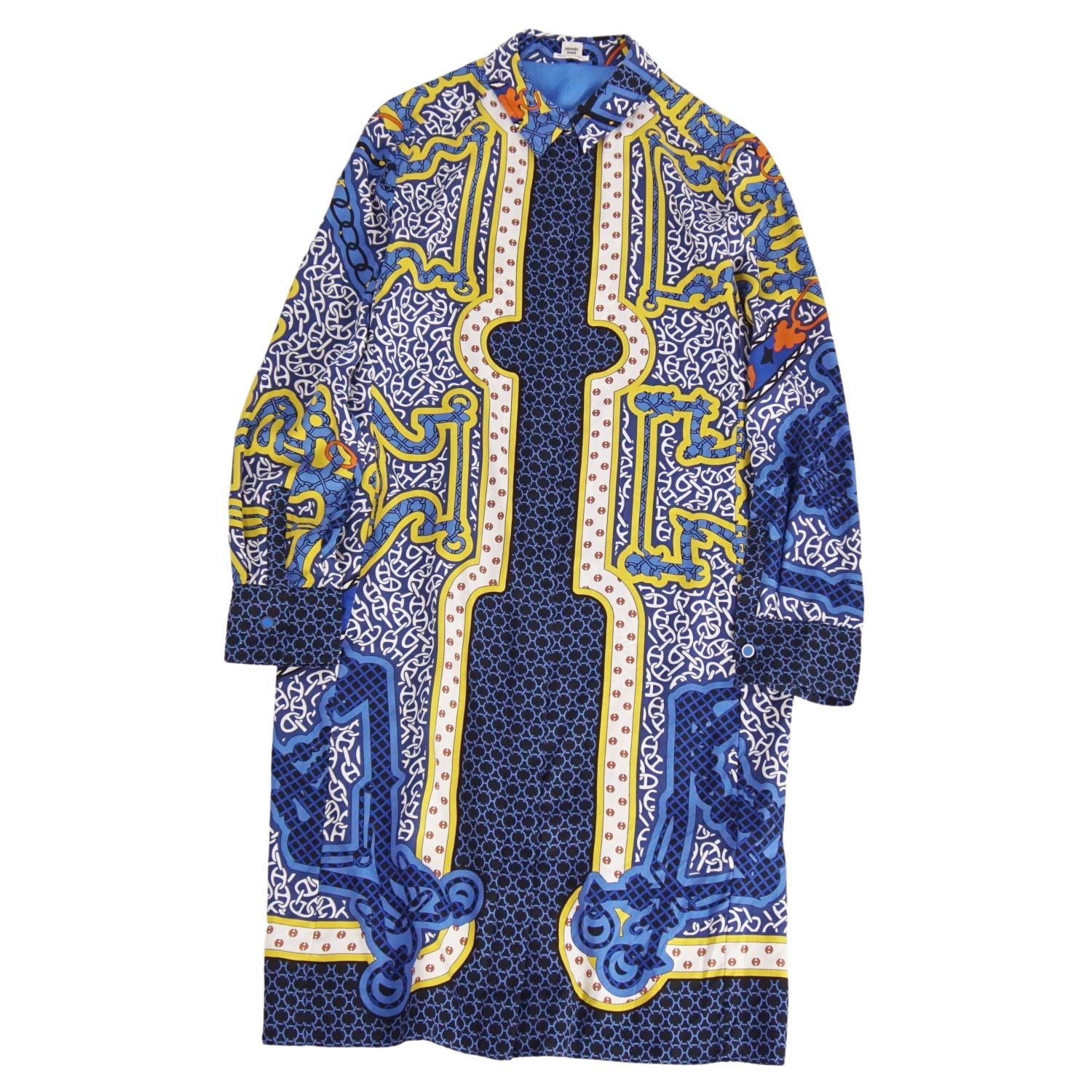 エルメス HERMES ワンピース 24SS シャツワンピース 総柄 シ