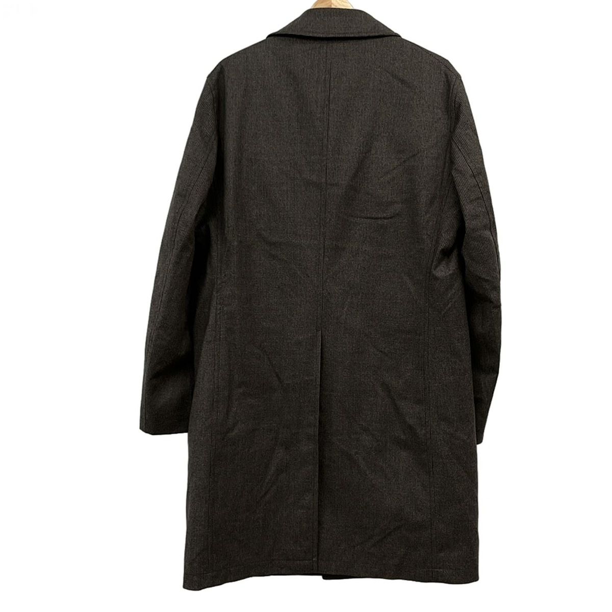 ユナイテッドアローズ グリーンレーベル コート サイズL メンズ - ダークブラウン×黒 長袖 千鳥格子柄 ライナー取り外し可 秋 冬