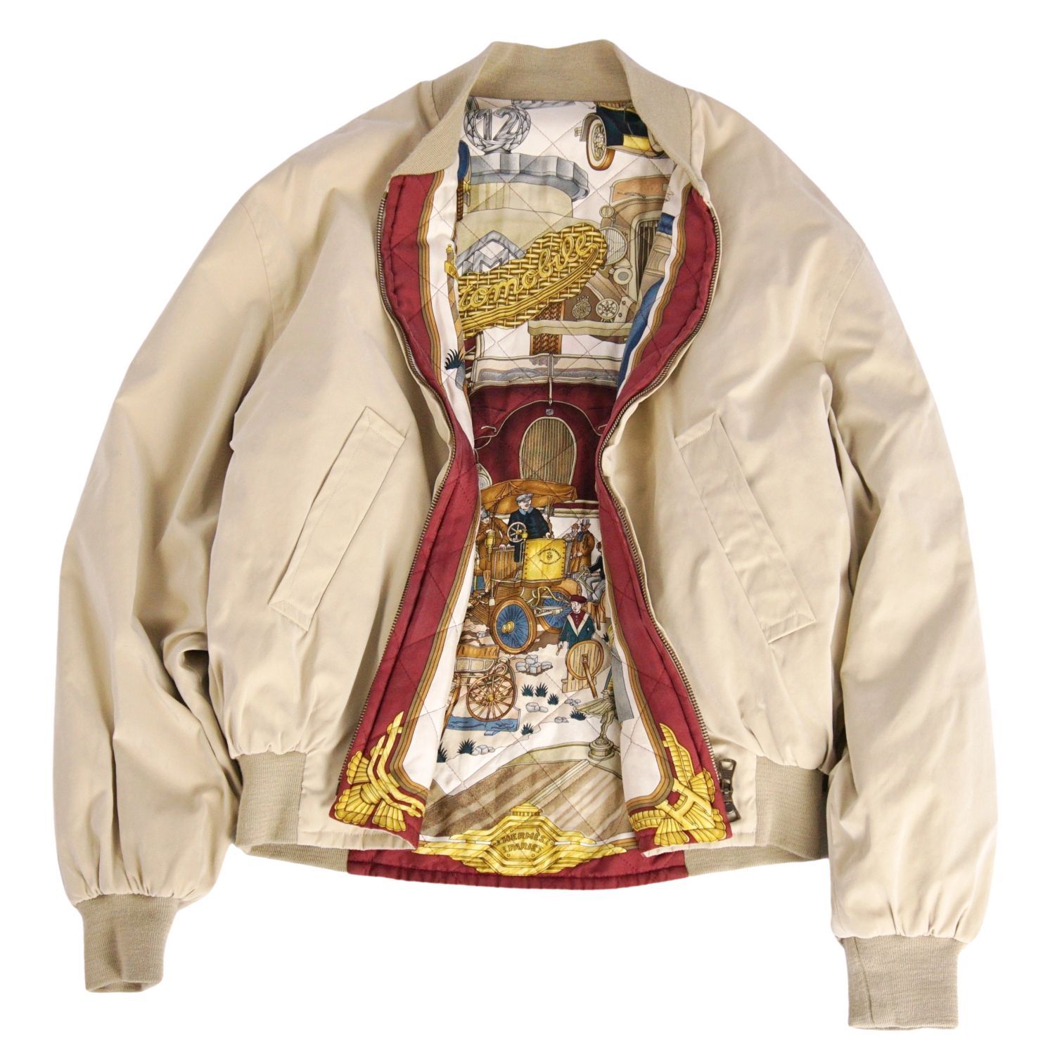 美品 Vintage エルメス HERMES ジャケット ブルゾン リバーシブル