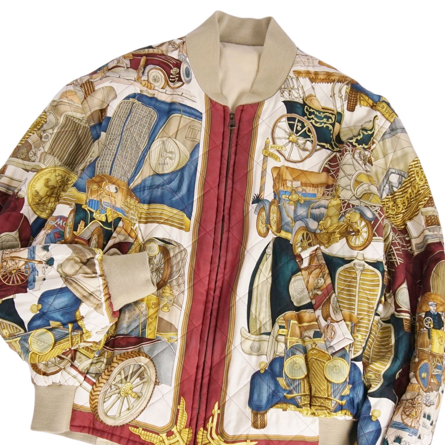 美品 Vintage エルメス HERMES ジャケット ブルゾン リバーシブル