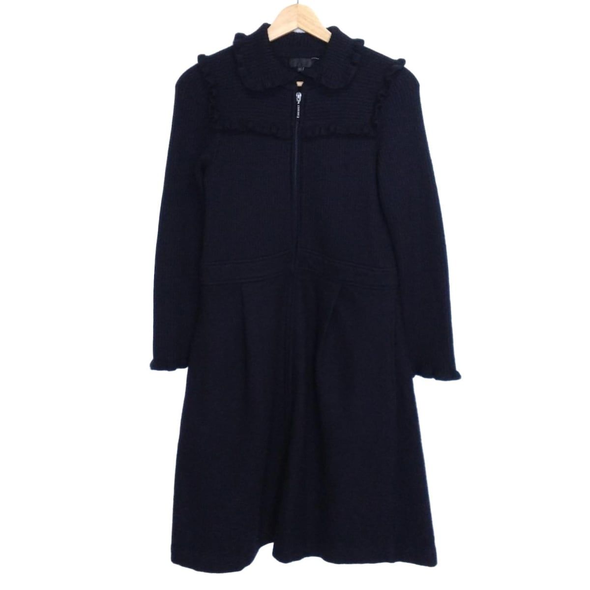 TO BE CHIC トゥービーシック コート サイズ40 M レディース - ダークネイビー 長袖 ニット ジップアップ 春 秋