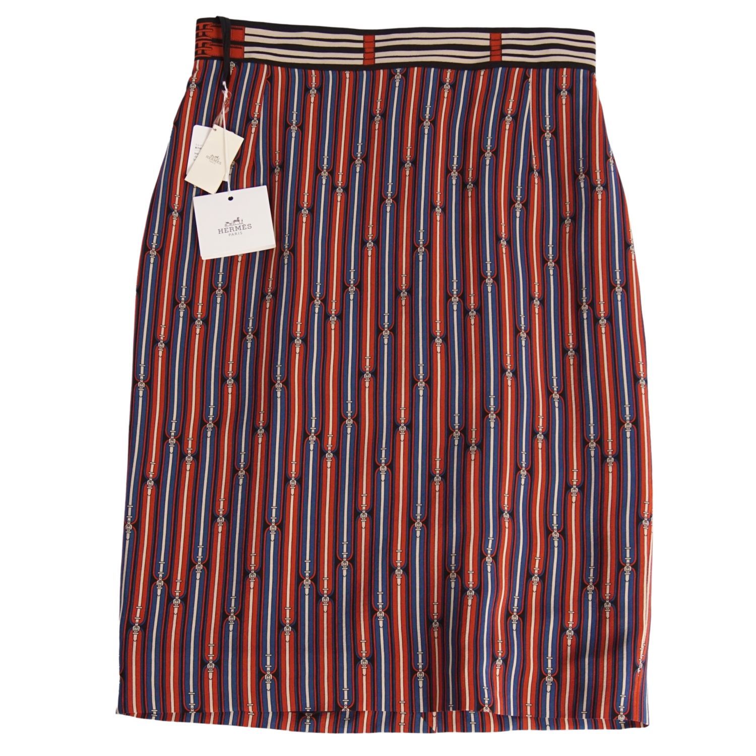 エルメス HERMES スカート ゴルチエ期 ロングスカート ストライプ