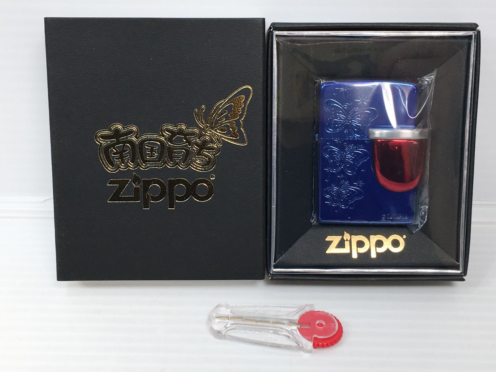 南国育ち　zippo 美品】1：オリンピア 南国育ち zippo ライター 青 - メルカリ