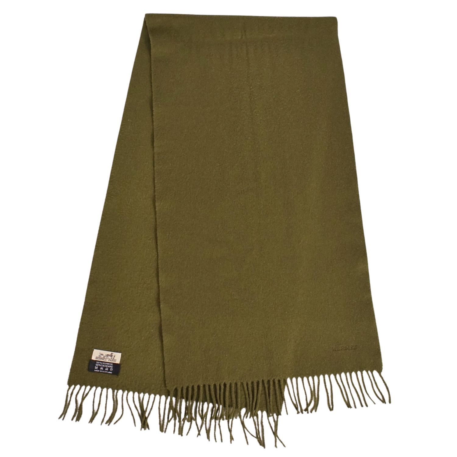 エルメス ストール マフラー フリンジ カシミヤ100% （12390309） 美品 