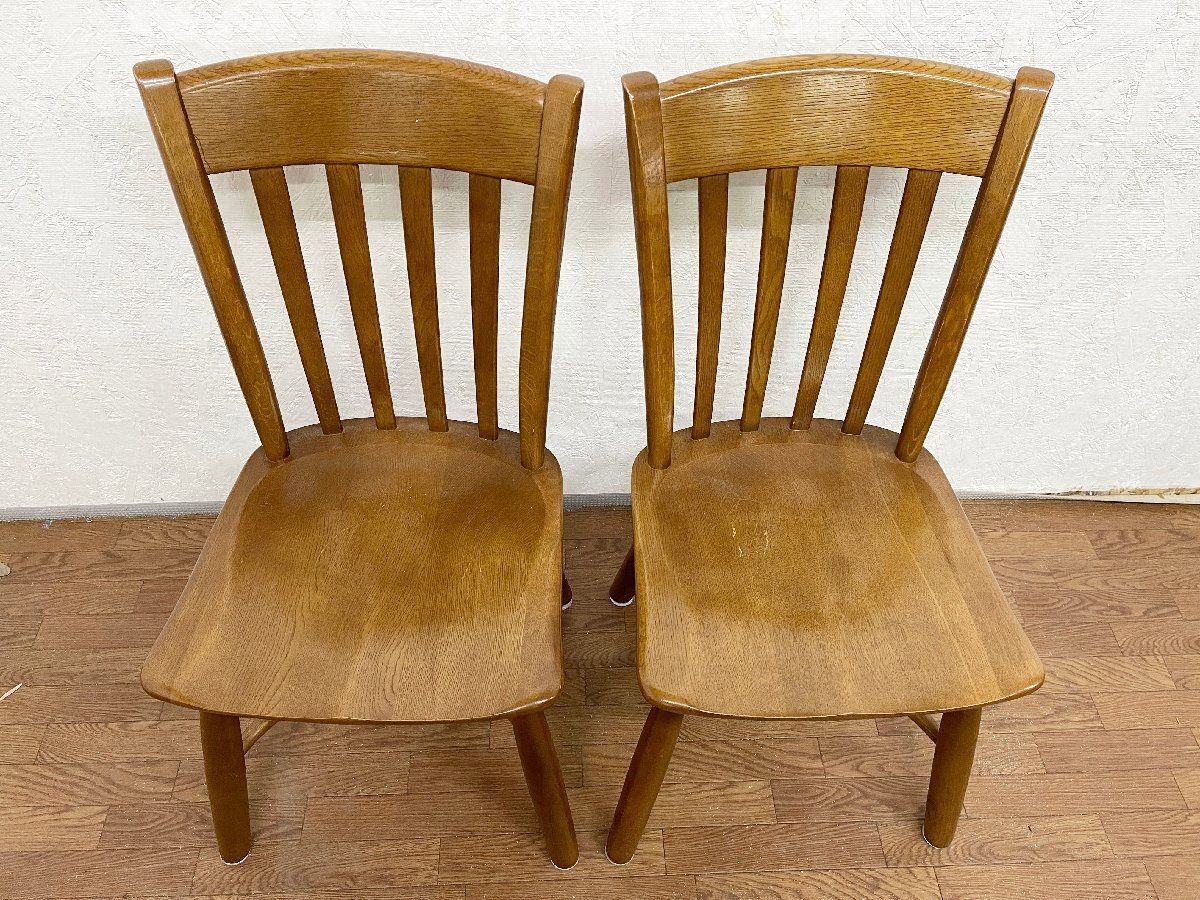 ○柏木工 KASHIWA ダイニングチェア2脚セット アームレス 食堂椅子