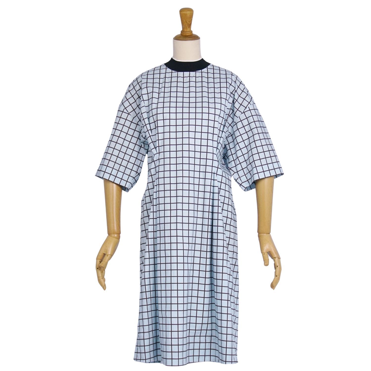 美品 マルニ MARNI ワンピース シャツワンピース チェック コットン