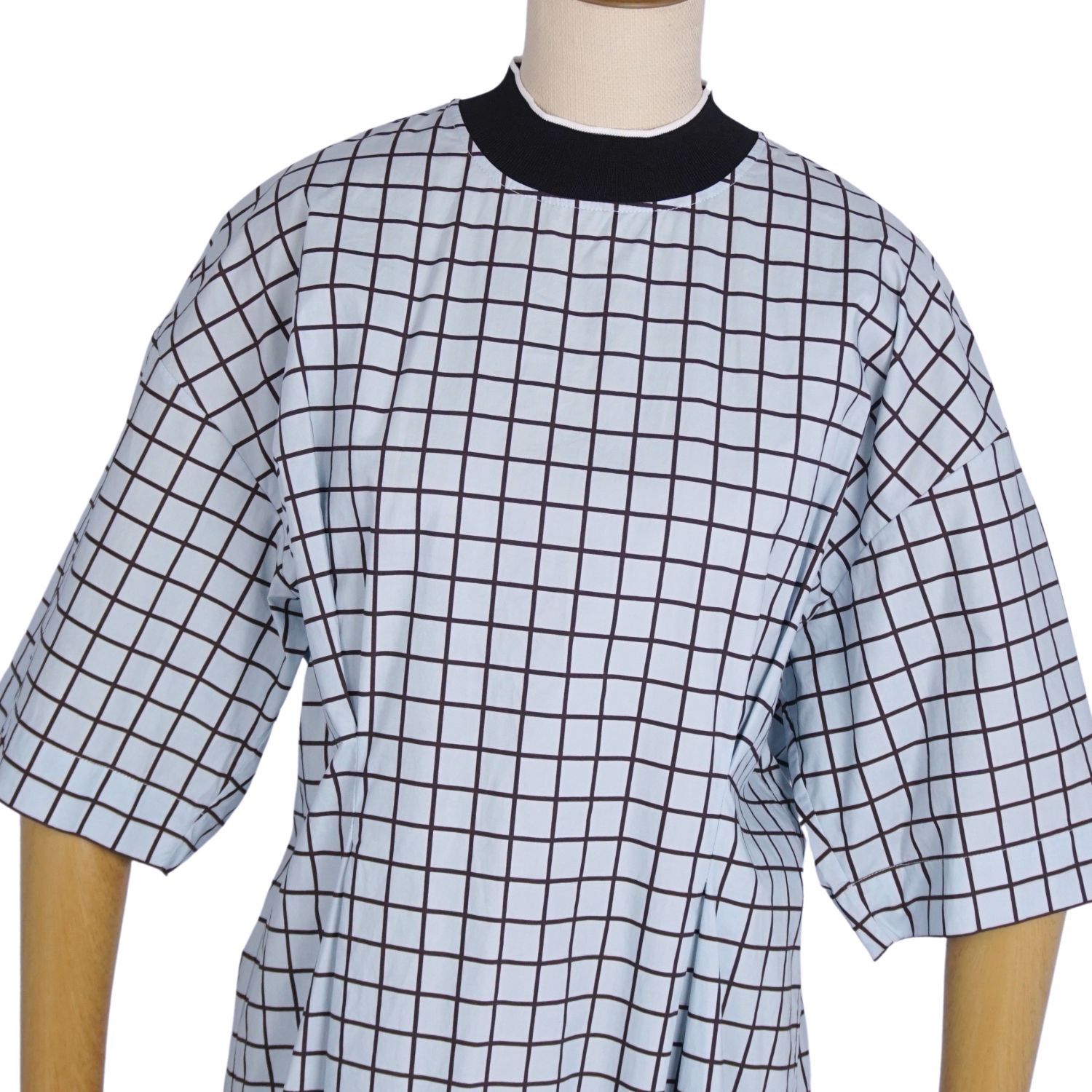 美品 マルニ MARNI ワンピース シャツワンピース チェック コットン