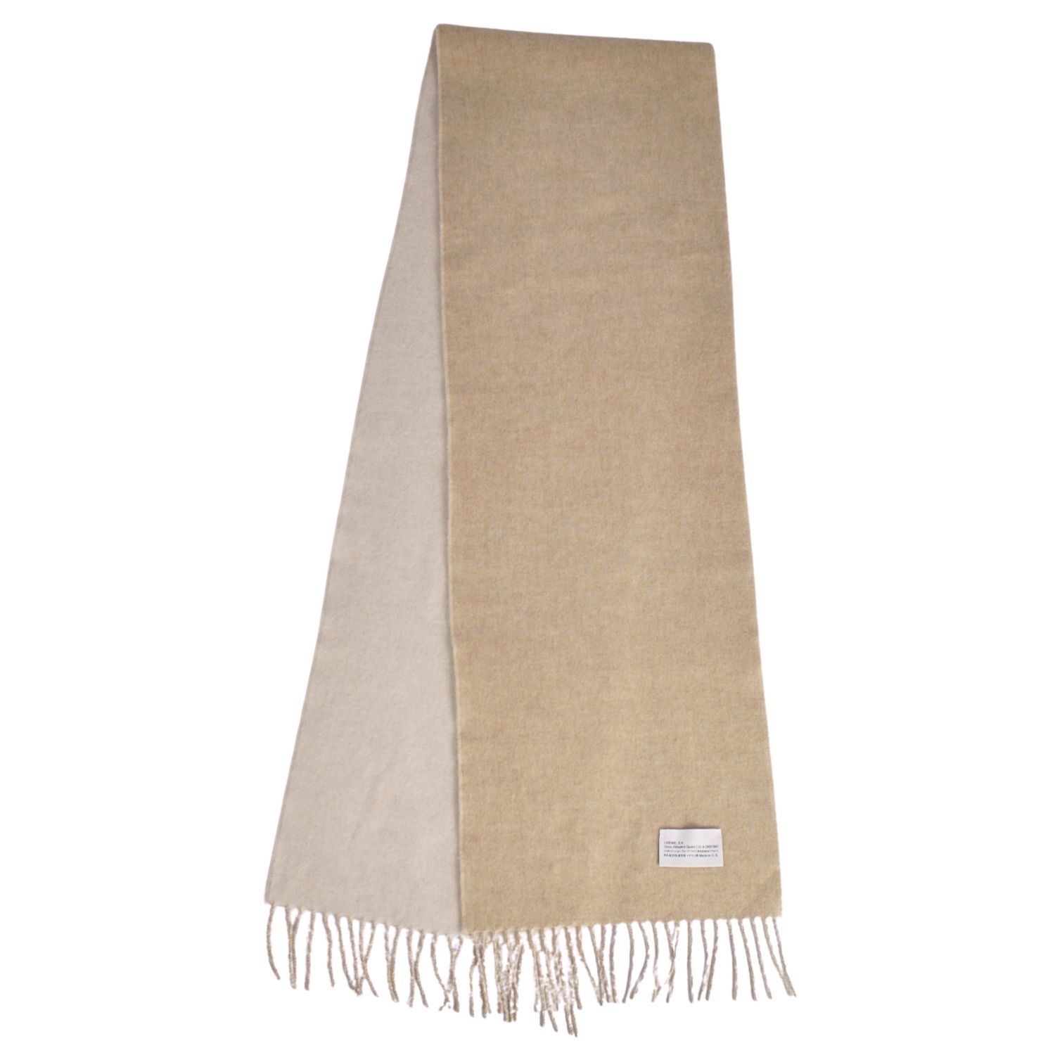 ロエベ LOEWE マフラー ストール フリンジ アナグラム ウール カ