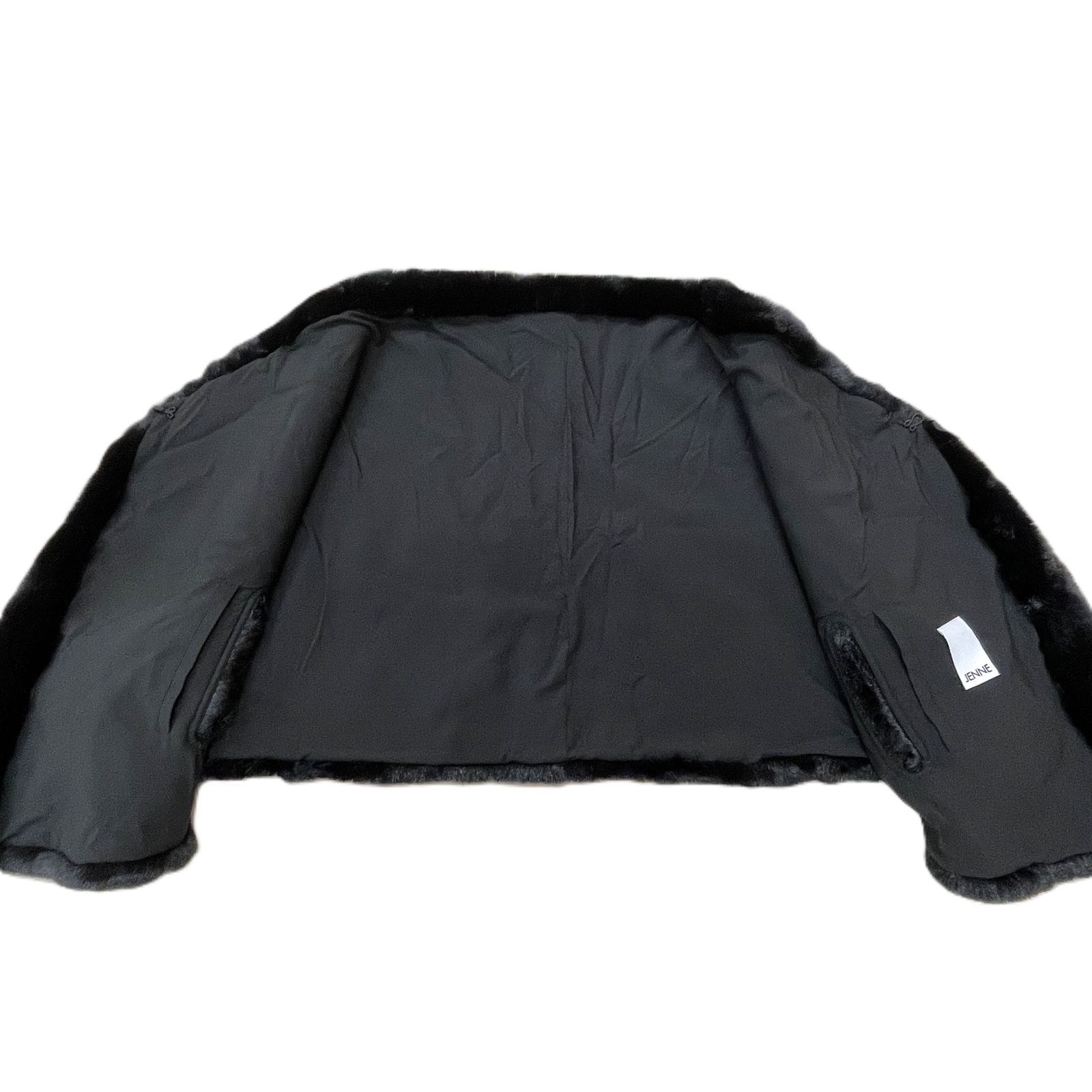 JENNE ジェンヌ リッチボリュームファーケープ F BLK/黒 リッチ