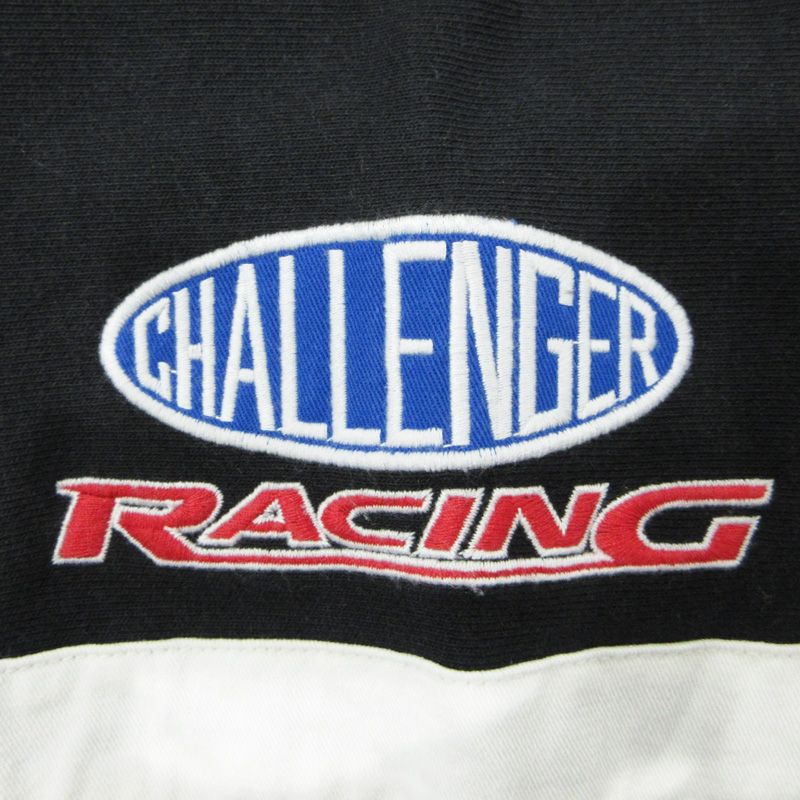 レーシングスウェット ロゴ刺繍長袖スウェットシャツ