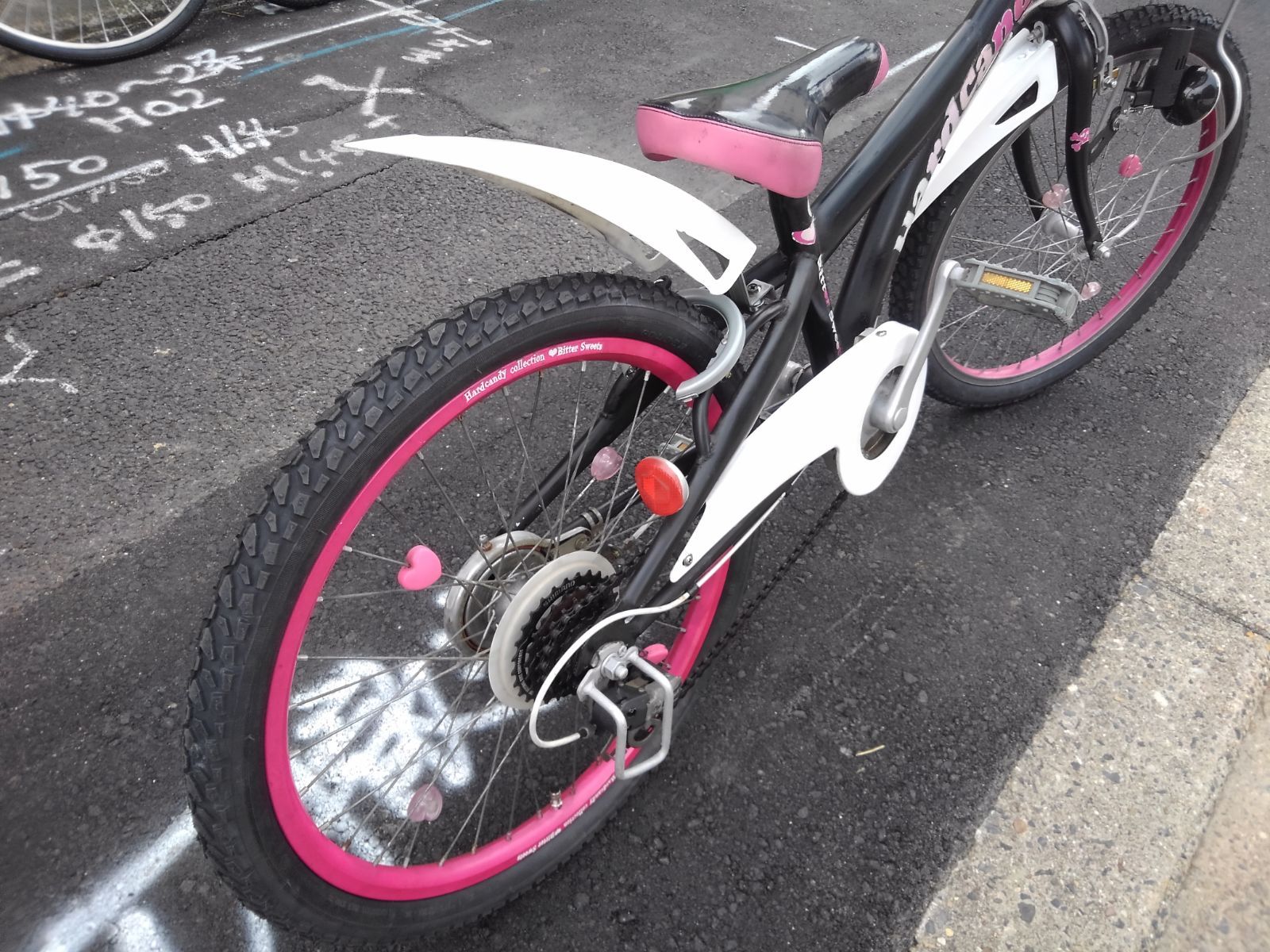 中古子供自転車３８０５　前後タイヤ新品！　２２インチ　６段ギヤ　ダイナモライト　 身長１２３㎝前後 引き取り限定！(名古屋市昭和区)中古子供自転車3805 前後タイヤ