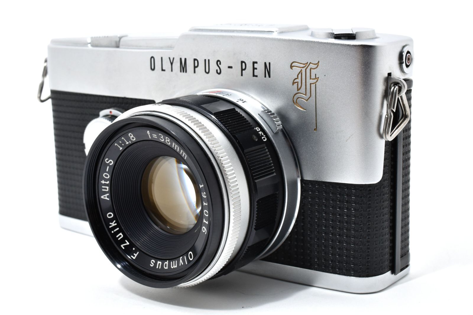 オリンパス OLYMPUS PEN F F.Zuiko Auto-S 38mm F1.8 ペン ボディ ハーフサイズ 一眼レフフィルムカメラ レンズセット フィルター フード付き 2655788A