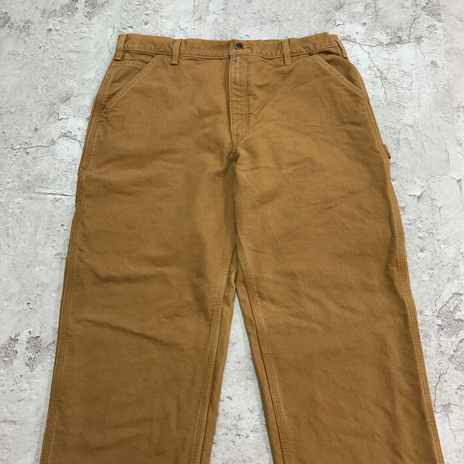 カーハート　ダックペインターパンツ　裏地チェック　古着　MOS　W36 カーハート ダックペインターパンツ 裏地チェック 古着 MOS W36 90s