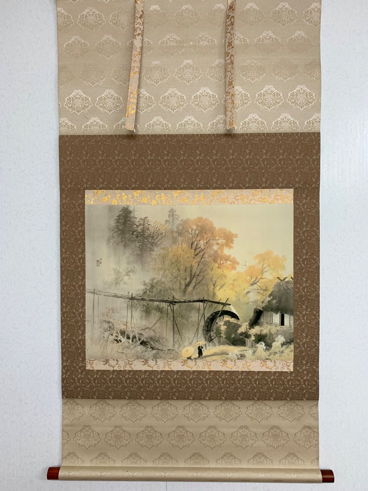 【掛け軸】106 川合玉堂「彩雨」工芸 幸野楳嶺師事 愛知の人 #茶掛 #掛軸 #古美術 #骨董 #お値下げ歓迎 #まとめてお取引歓迎