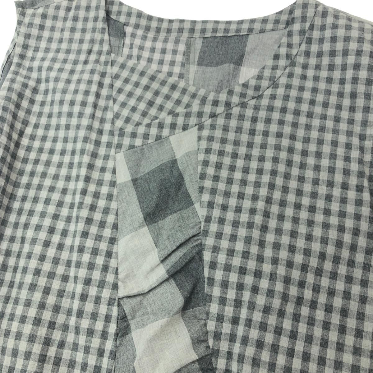 慈雨 センソユニコ ブロックチェック柄 ロングワンピース 40 慈雨 センソユニコ ブロックチェック柄 ロングワンピース 40