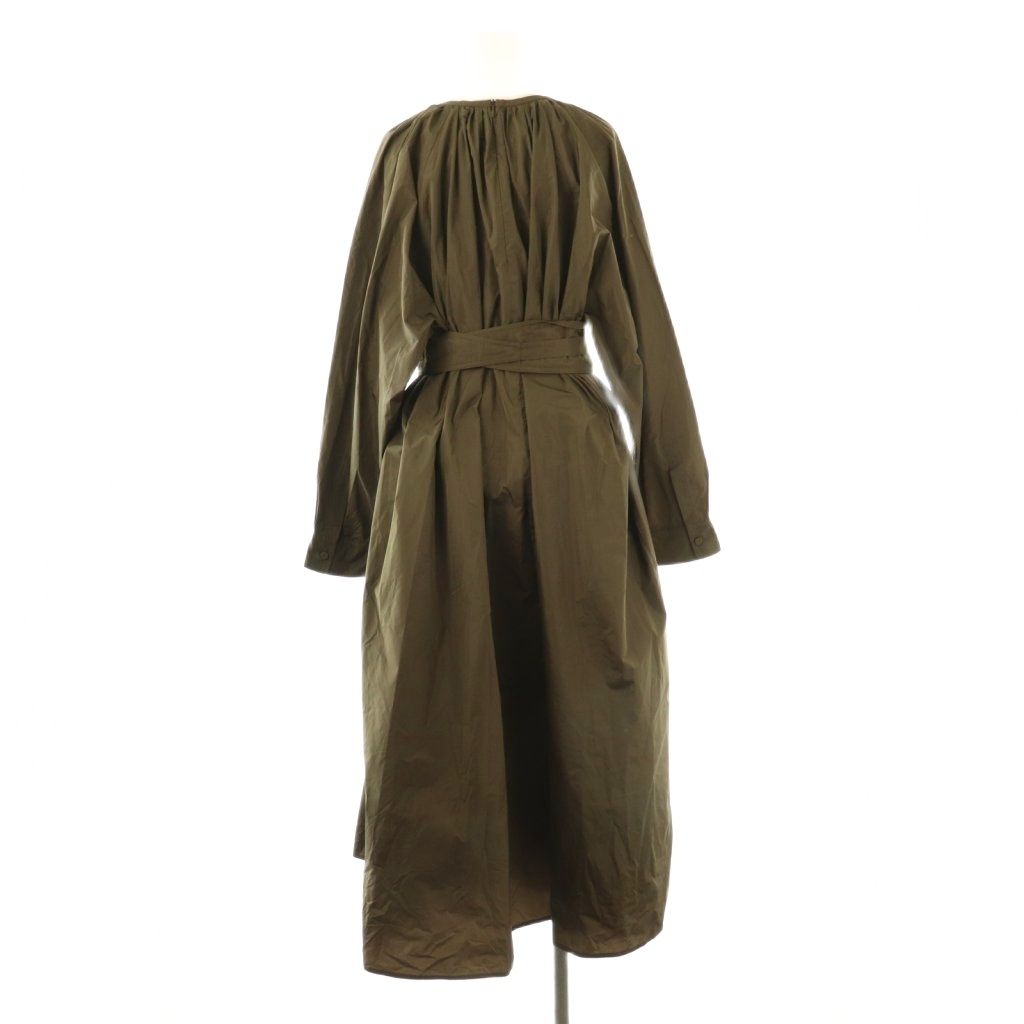 マックスマーラ MAX MARA 白タグ 長袖 ワンピース ロング 40 カーキ DF OS